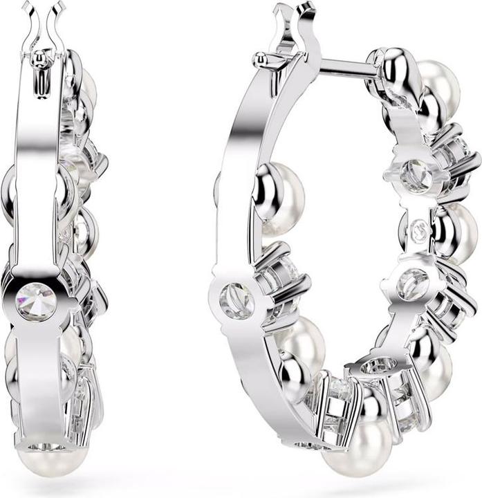 Actual product image Swarovski Matrix Drop Ohrhänger Kristallperle Rundschliff Weiss (Swarovski Metal)