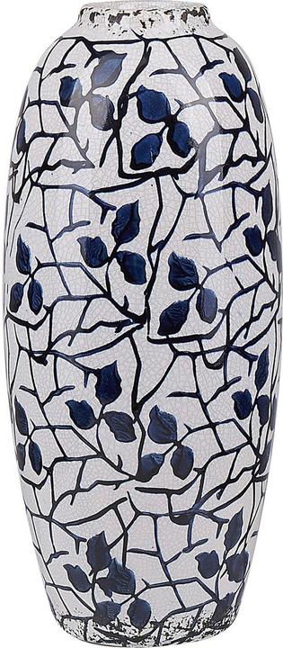 Topeshop Blumenvase weiss mit blauem MUTILENE (1x)