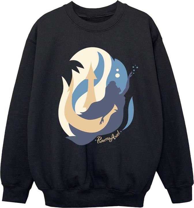 Actual product image Disney Girls The Little Mermaid Colour Silhouettes Sweatshirt (128)