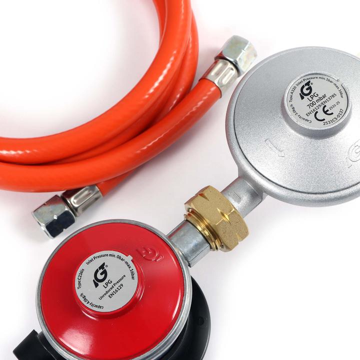 Actual product image Wiltec Gas Regulator Spain 700 mbar Adaptor Included Pressure Regulator Hose