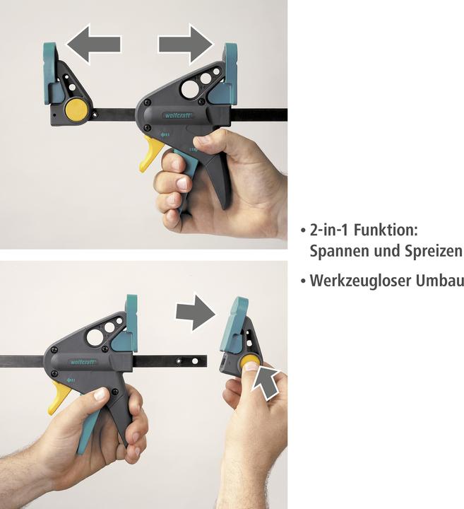 Produktbild wolfcraft 1 EHZ- Einhandzwinge PRO 65/150mm (150 mm)