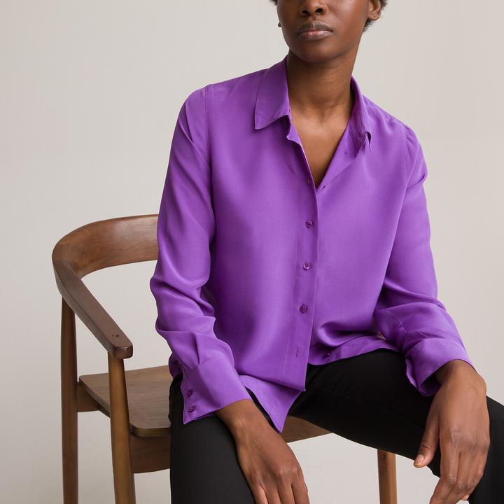 Produktbild La Redoute Collections Seidenbluse mit langen Ärmeln (40)