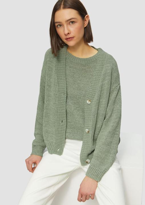 Produktbild S.Oliver Strickjacke Strickjacke im Relaxed Fit mit Knöpfen (48)