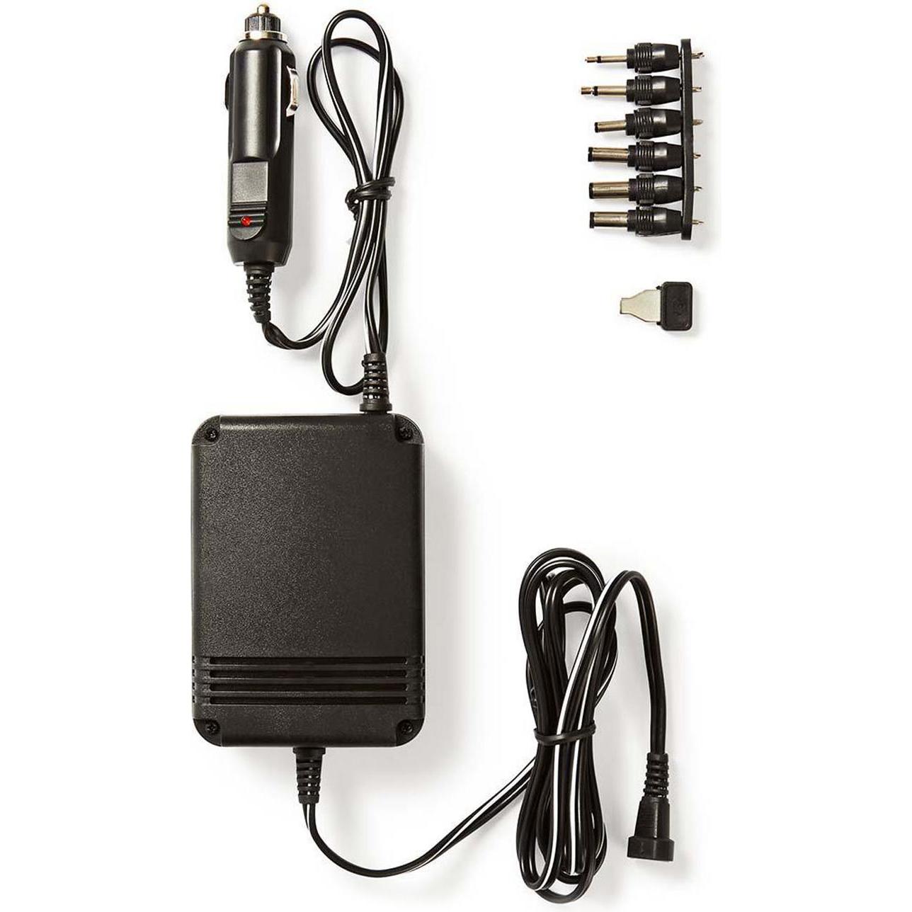 Thumbnail - Nedis Universal DC Power Adapters - KFZ-Adapter - 24 W - 12-24 V - Kunststoff - Schwarz (1.20 m), Netzwerkkabel