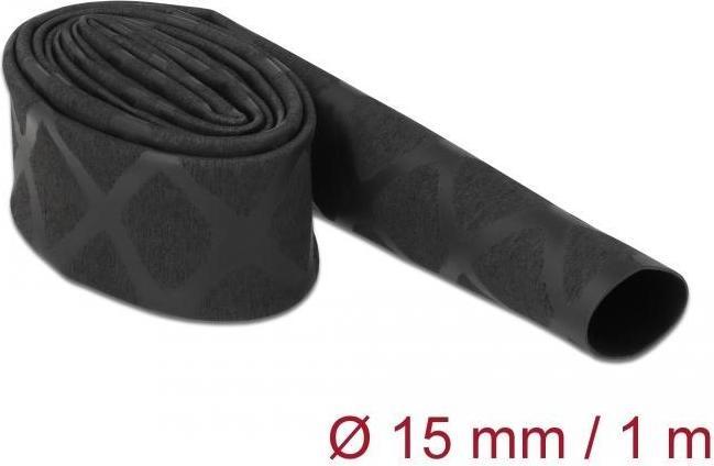 Produktbild Delock Schrumpfschlauch X-Muster rutschfest 1 m x 15 mm schwarz (1 x)