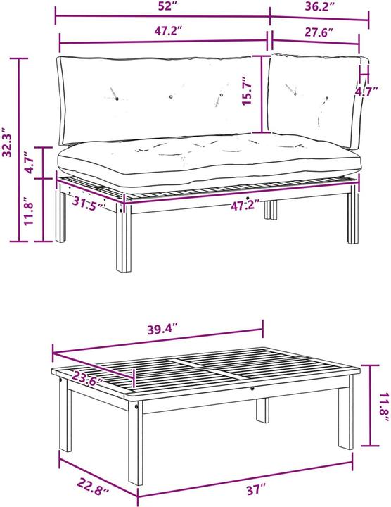 Actual product image vidaXL gartenmöbel