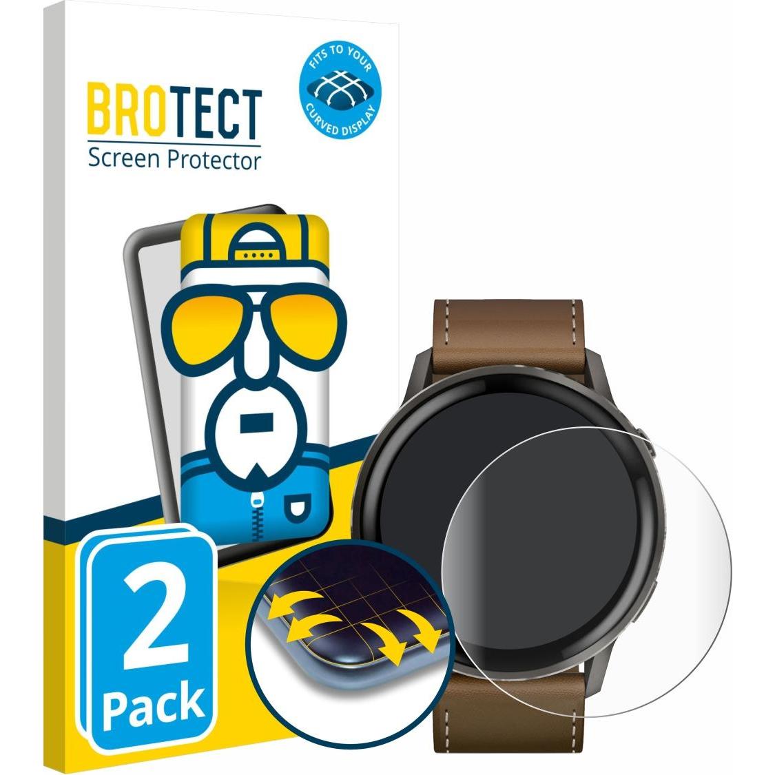 BROTECT Full-Screen Pellicola, Pellicola protettiva per smartwatch, Trasparente