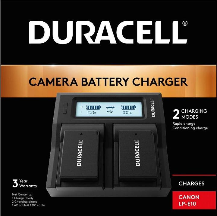 Actual product image Duracell Dual charger for DR9967/LP-E10 (Camera battery charger)