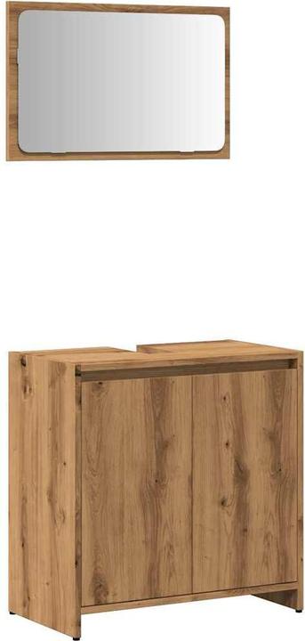 Actual product image vidaXL 2-tlg. Badmöbel-Set Artisan-Eiche Holzwerkstoff