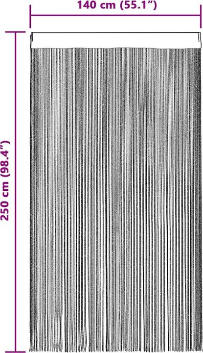 Produktbild vidaXL Fadenvorhang (140 x 250 cm)