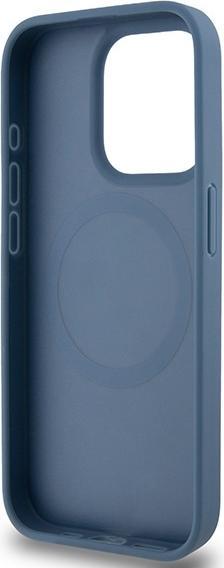 Produktbild DKNY DKHMP15LPSHRPSB iPhone 15 Pro 6.1" niebieski/blue hardcase Leather Monogram Pattern Metal Logo (Apple iPhone 15 Pro)