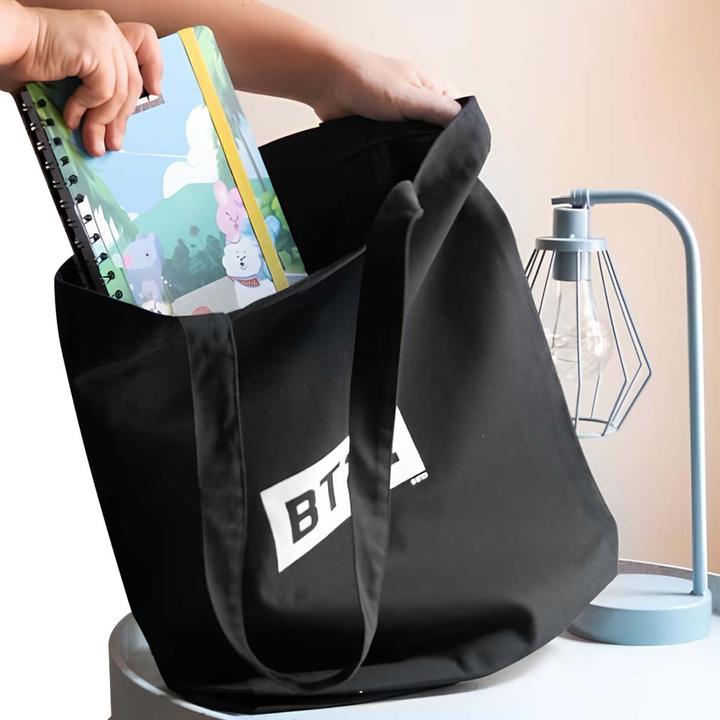 Image du produit BT21 - Sac à provisions en tissu 28x40 cm (Noir)