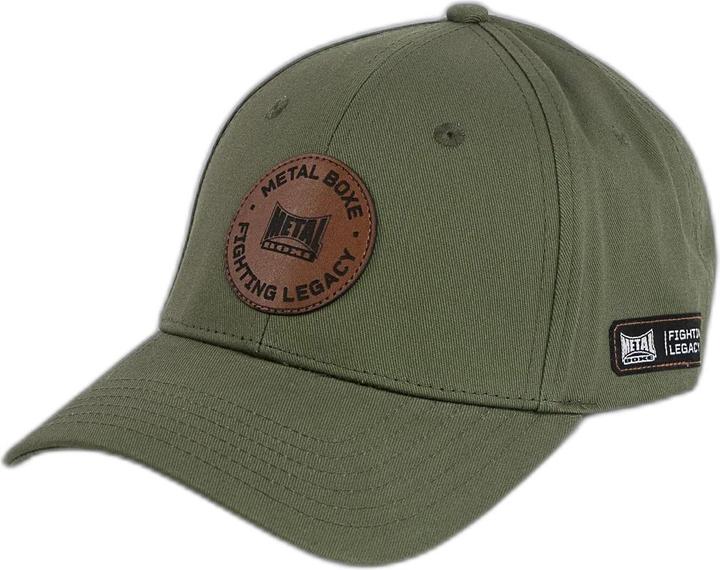 Actual product image Metal Boxe Baseball cap with leather patch (One size)