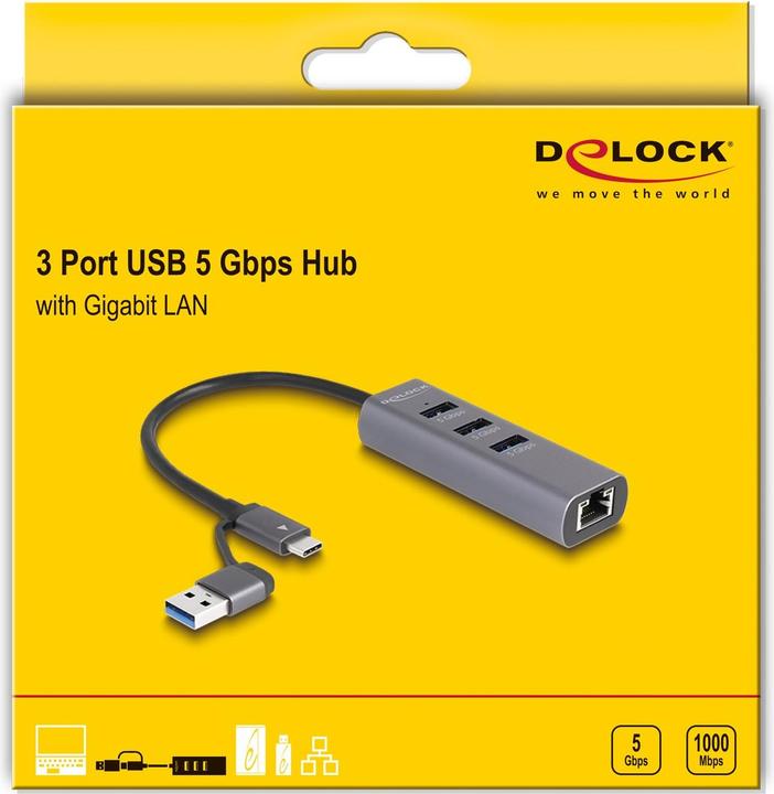 Actual product image Delock 64282 (USB-A, USB-C, 3 ports)