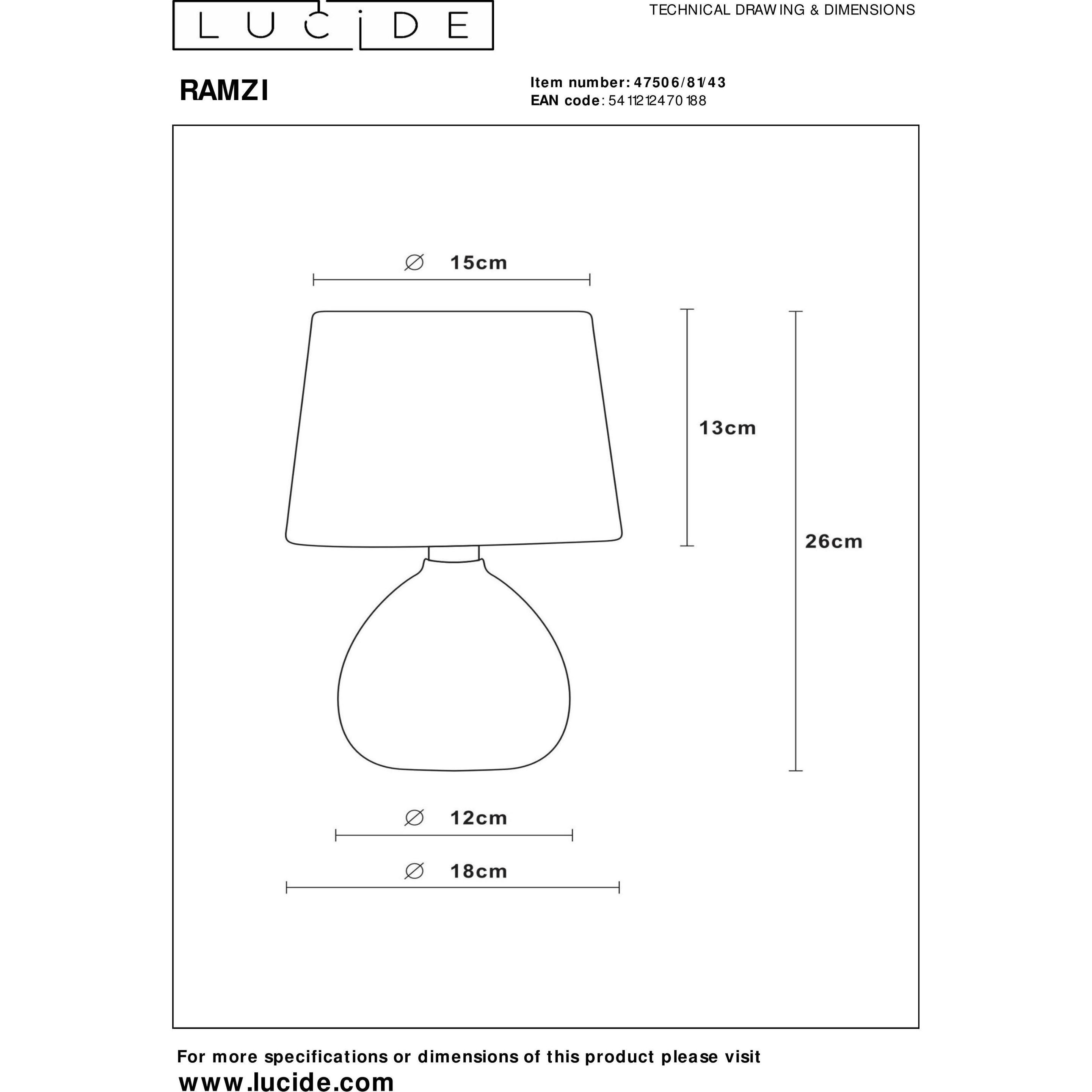 Thumbnail - Lucide, Tischlampe, Chantal (E14)