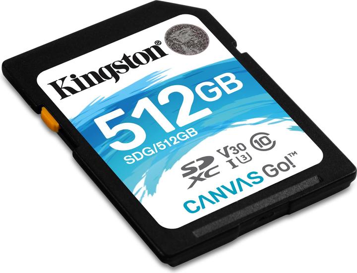 Produktbild Kingston Canvas Go! SDXC Card (512 GB, SDXC, U3, UHS-I)