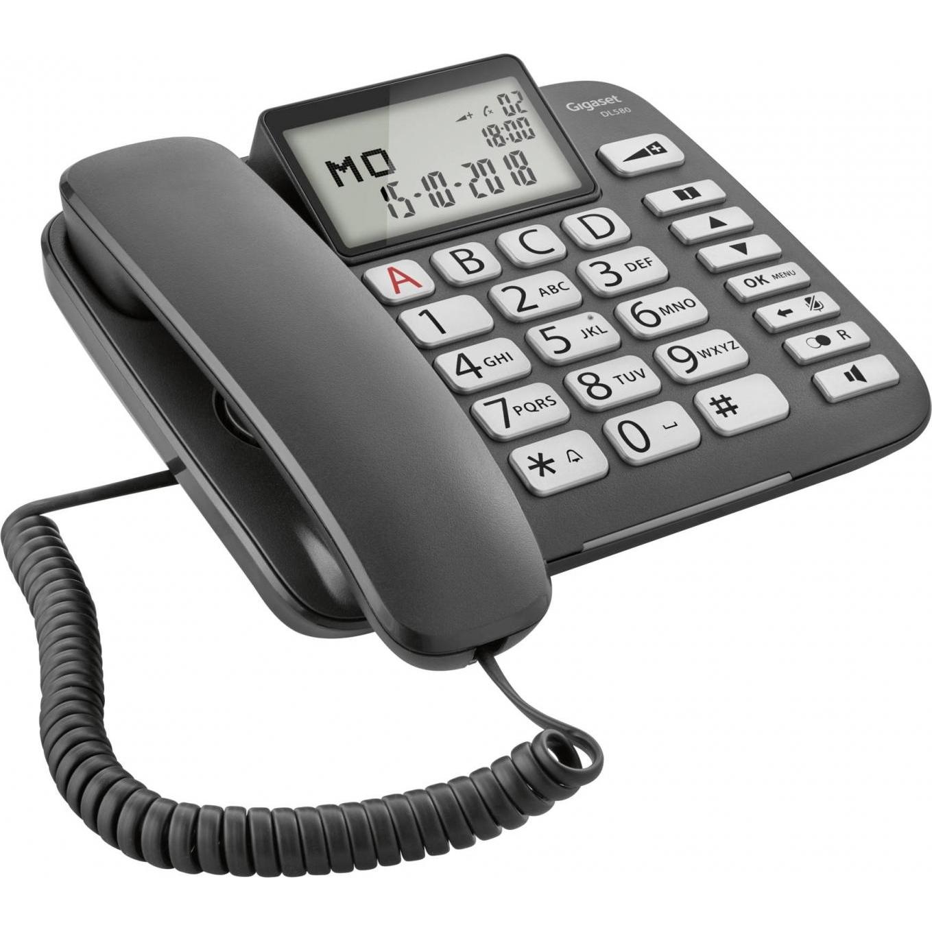 Gigaset DL580 (DE-Version), Telefon, Schwarz