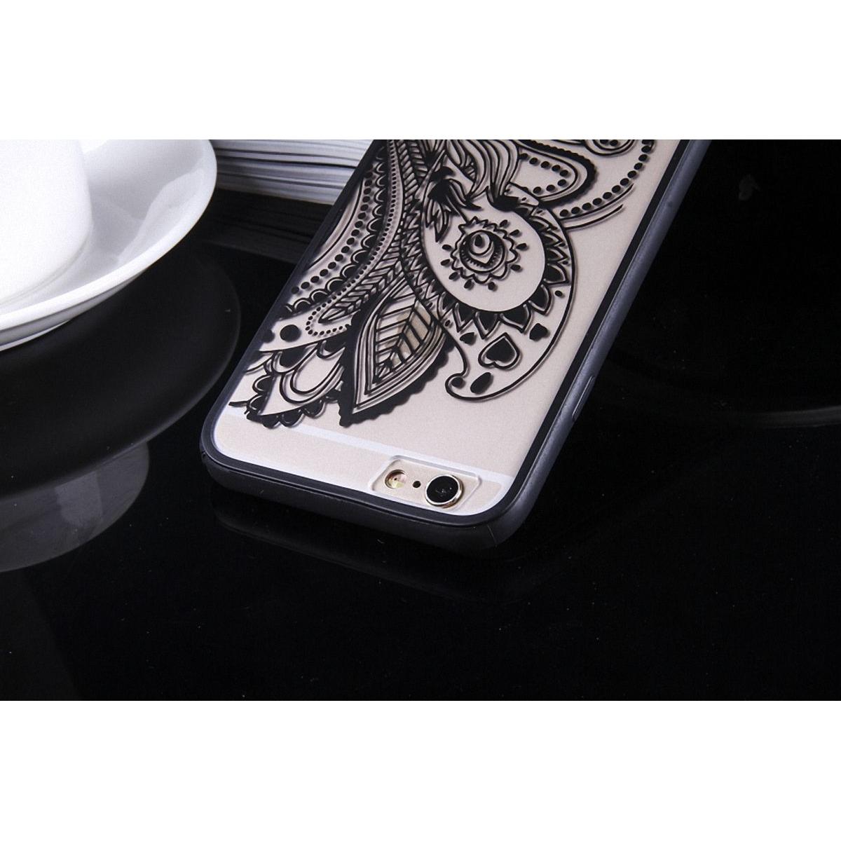 Thumbnail - König Design Apple iPhone 7 Plus Handy Hülle Mandala Case Schutzhülle Motiv Blüte Schwarz (Apple iPhone 7 Plus), Smartph...