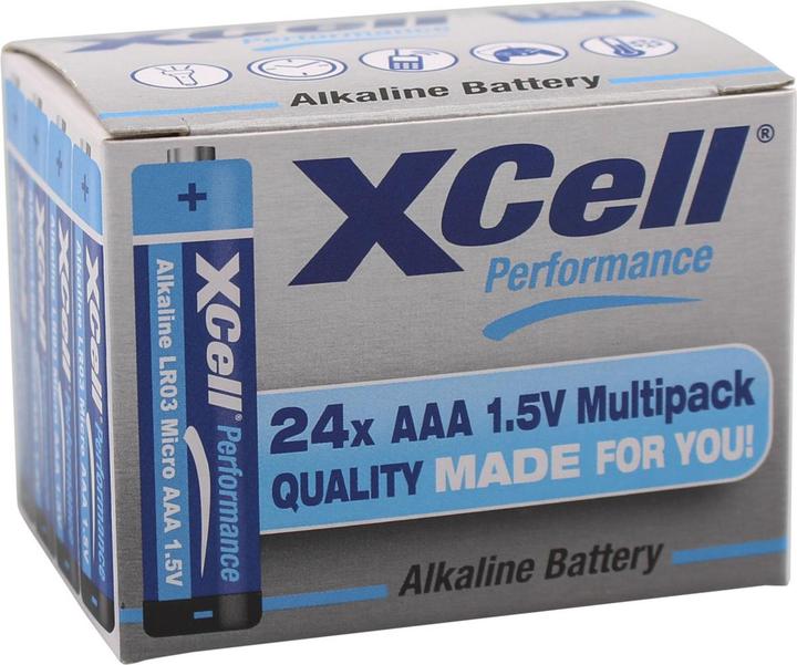 Produktbild XCell Batterie Typ AAA (Micro), Alkaline, 1,5V, 24er-Set (24 Stk., AAA, 1300 mAh)