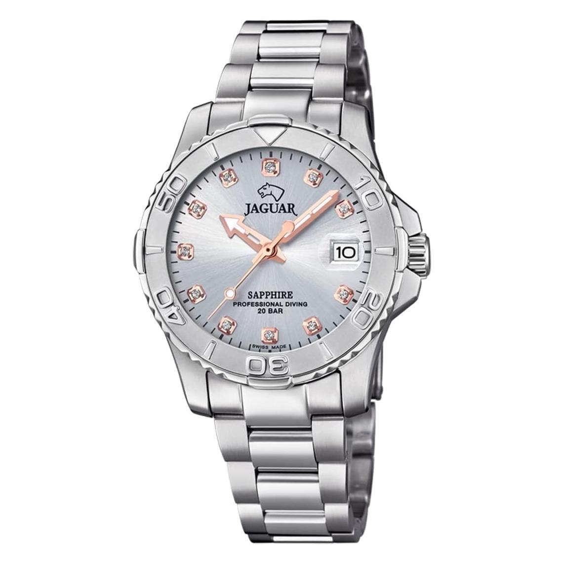 Jaguar, Armbanduhr, Woman, Silber, (Taucheruhr, 34 mm)