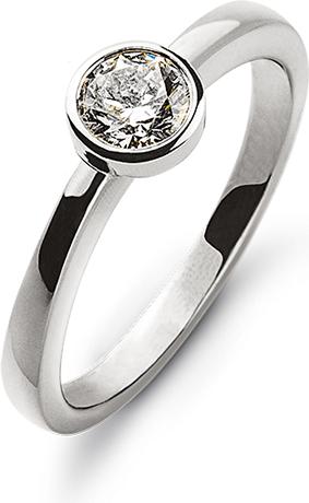 Immagine prodotto Natsumi Schmuck Anello con diamante in oro bianco 18K/750 0,20 ct H si (54, Oro 750/18 K)