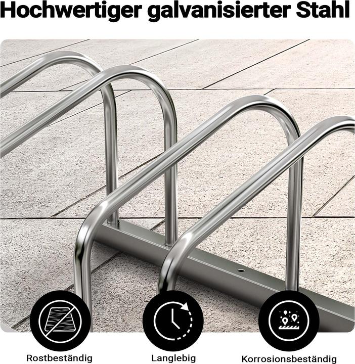 Actual product image Toboli Bicycle Stand for 2 Bikes Multiple Rack Made of Galvanised Steel for Indoor and Outdoor