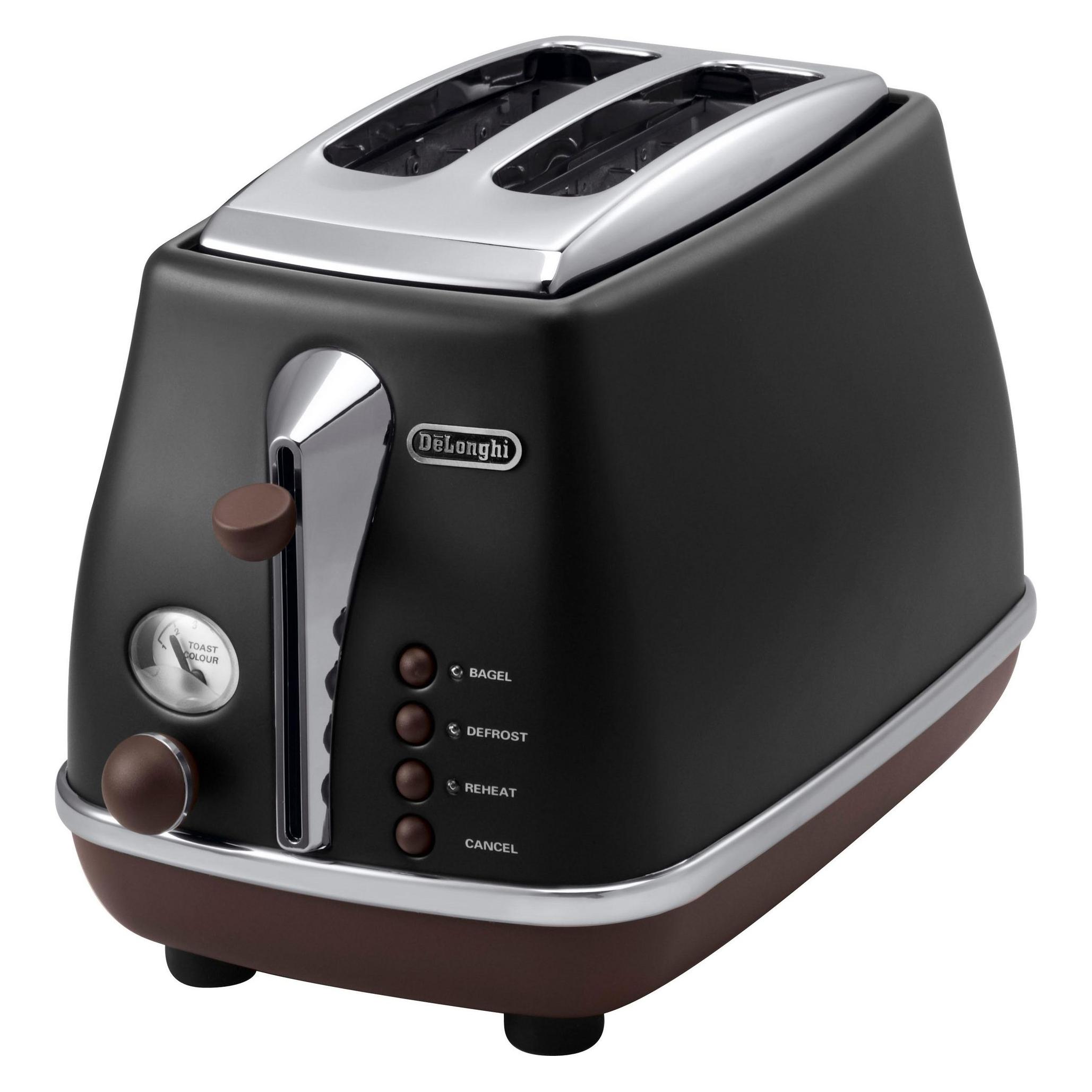De'Longhi Icona Vintage CTOV 2103.BK, Tostapane, Nero