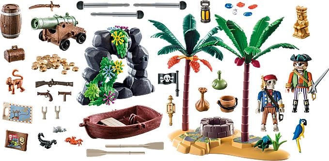 Actual product image Playmobil 70962 Pirate Treasure Island with Skeleton (70962, Playmobil Pirates)