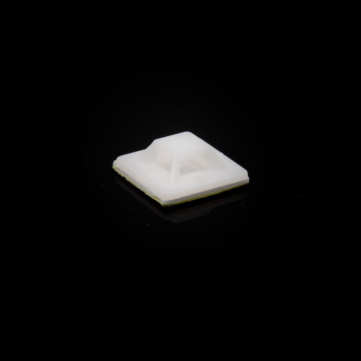 Produktbild Purecrea 20x20mm Kabelbindersockel weiss selbstklebend (Befestigungsschlaufen, 20 mm, 1 Stk.)