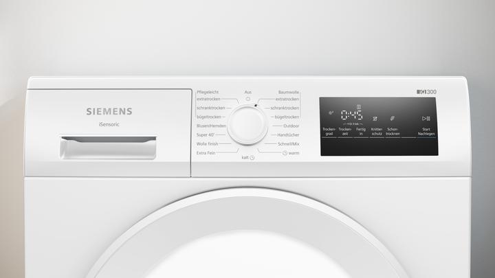 Immagine prodotto Siemens iQ300, Wärmepumpen-Trockner, 8 kg, WT43H004 (8 kg, A destra)