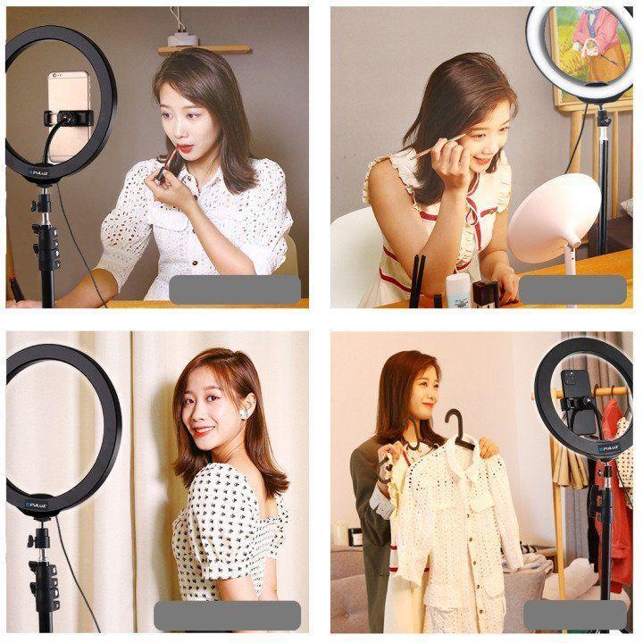 Produktbild Puluz 1,1m Tripod Mount + 26cm RGBW LED Ring Vlogging PKT3044 (Ringleuchte)