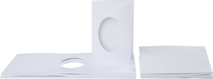 Produktbild VBS Passepartoutkarten "Oval", 30 Stück, DIN A6, Weiss (30 Stk.)