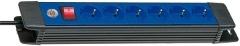 Produktbild Brennenstuhl Premium-Line Steckdosenleiste 6-fach schwarz/blau 3m H05VV-F 3G1,5 (6x, 3 m)