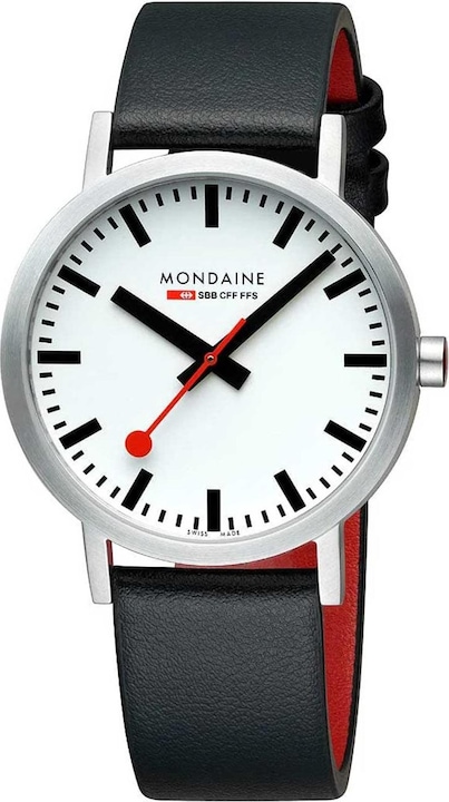 Mondaine Classic - Vegan gebürstet (Analoguhr, Swiss Made, 40 mm)