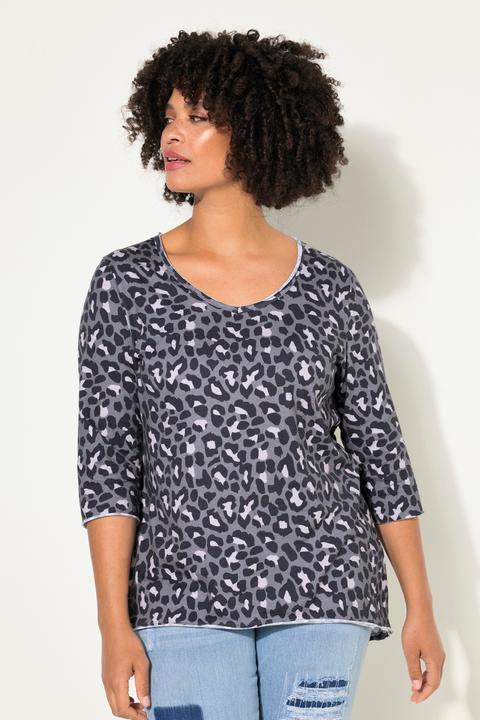 Immagine prodotto Angel of Style T-Shirt, A-Linie, Leo-Print, V-Ausschnitt, 3/4-Ärmel (46)
