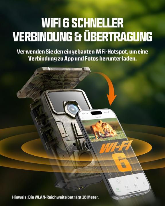 Produktbild Ceyomur CY75 Solar Wildkamera 4K mit Bewegungsmelder und Nachtsicht