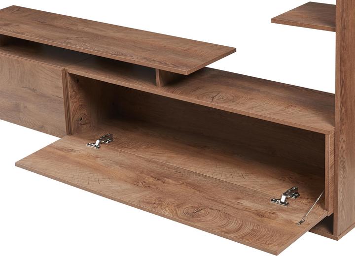 Produktbild En.Casa Fernsehschrank Rauki 233x31x141 cm Walnussoptik (233 x 31 x 140.50 cm)