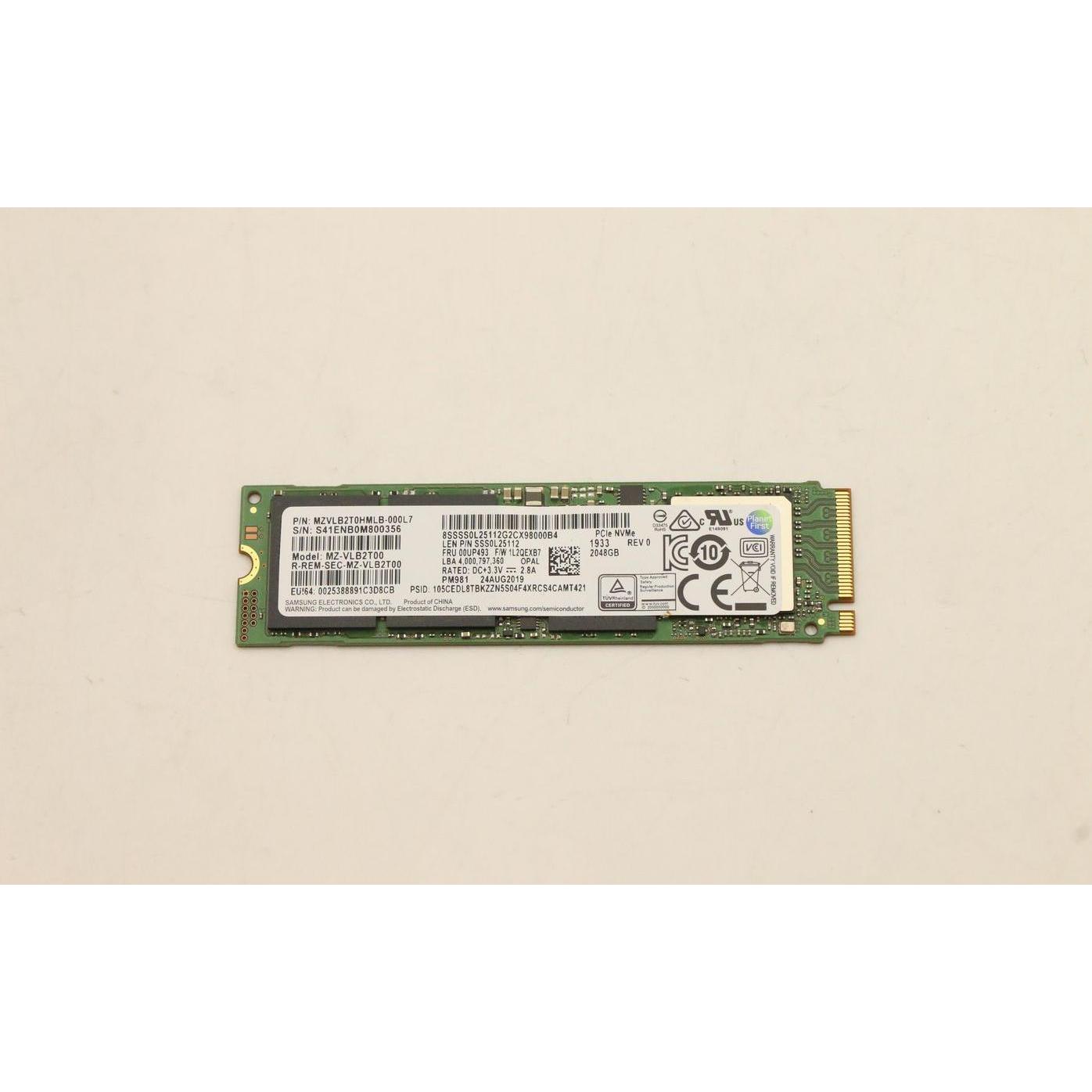 Lenovo 2048GB M.2 PCIe SSD Gen3x4 (2048 GB, M.2), SSD