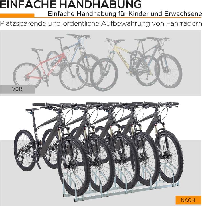 Image du produit Homcom Support de vélo avec 5 fixations