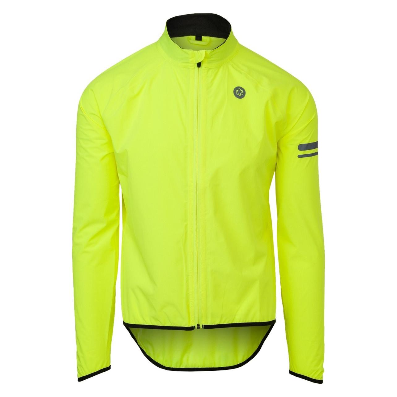 Agu, Mannen, Fietsjassen, Rain Jacket Essential Men Hi-vis Neon Yellow M (M), Geel, M