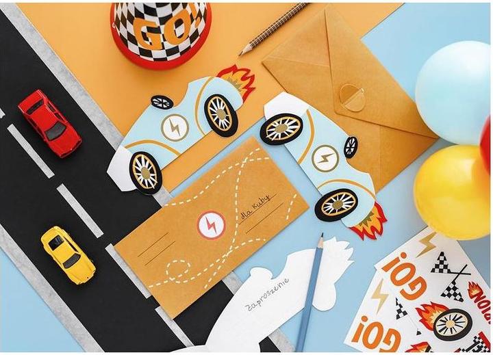 Actual product image Partydeco Invitations - Voiture (6 pcs.)