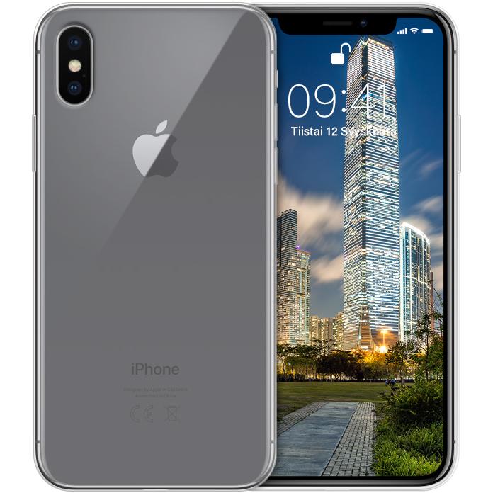 Wave silikonisuojus iPhone X / Xs, lÃƒÂ¤pinÃƒÂ¤kyvÃƒÂ¤ (Apple iPhone XS, Apple iPhone X), Smartphone Hülle, Transparent