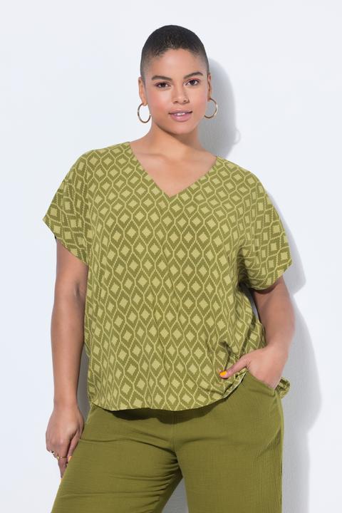 Actual product image Studio Untold Oversized diamond pattern blouse shirt (58)