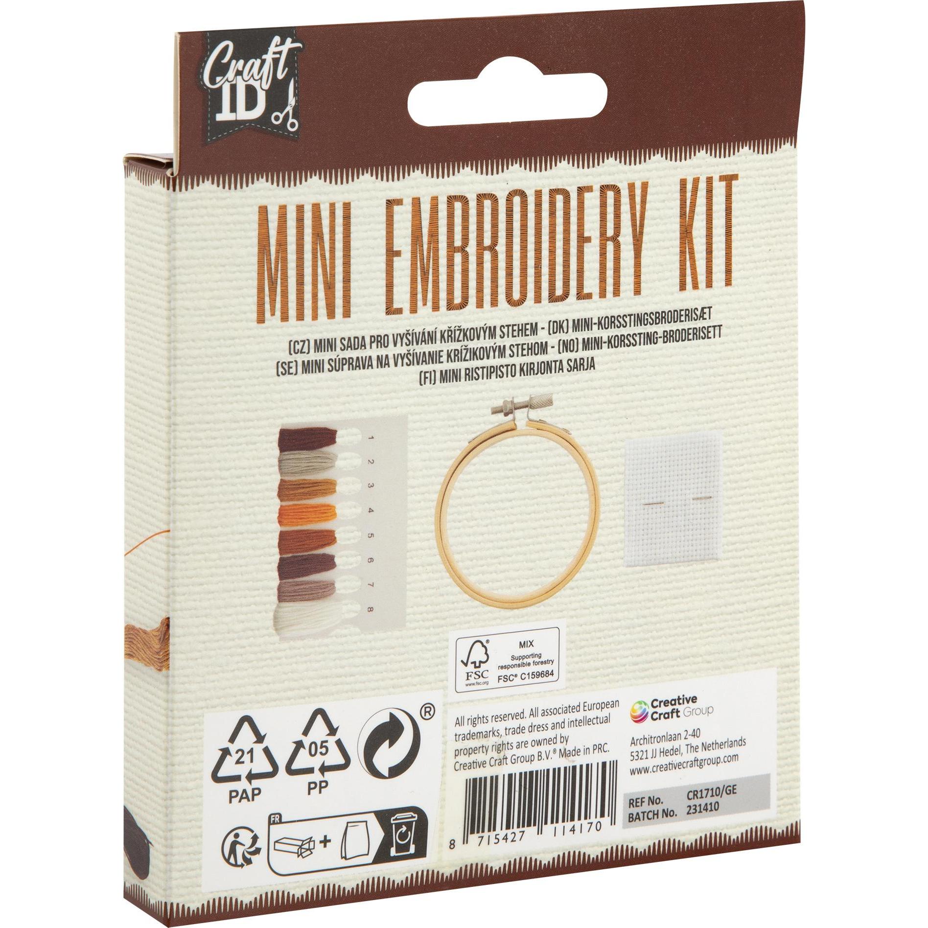 Grafix Craft ID - Mini embroidery kit - Butterfly (CR1710), Handarbeitsset