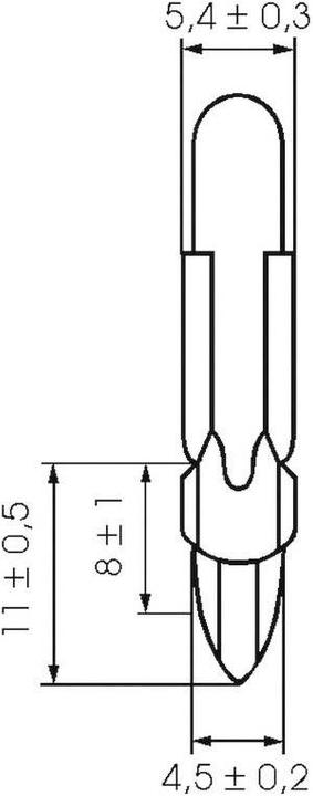 Produktbild Tru Components 1590350 Telefonstecklampe 24 V 0.72 W Sockel T5.5 Klar 1 St.