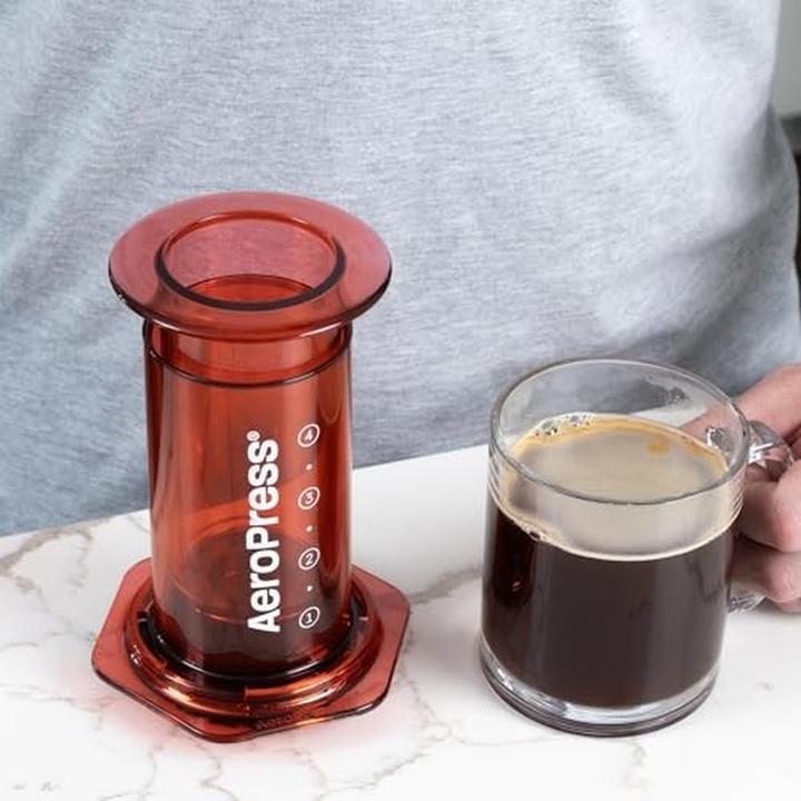 Actual product image Aeropress Coffee Maker, Clear Red (0.28 l)