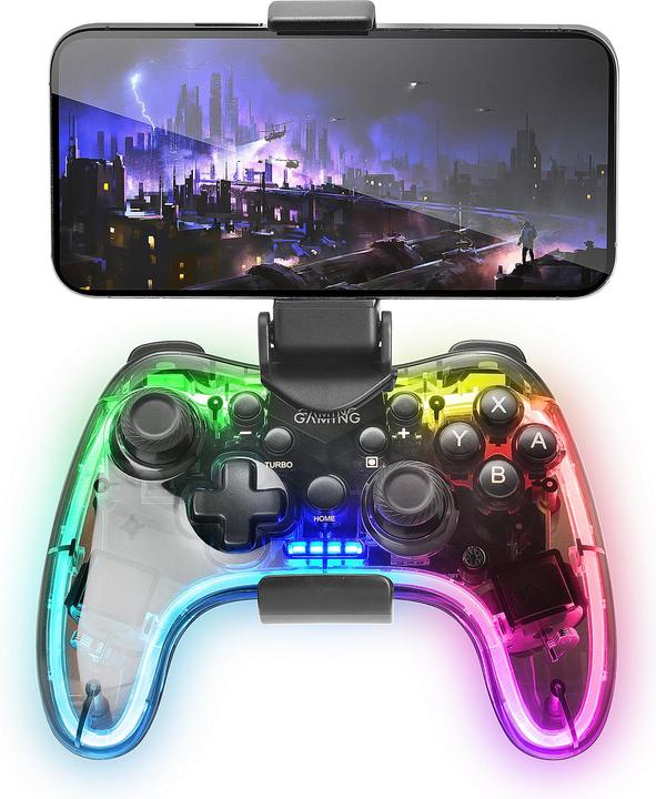 Produktbild Mars Gaming Manette De Jeu Sans Fil Mgp-Bt RGB (Transparent) (PS3)