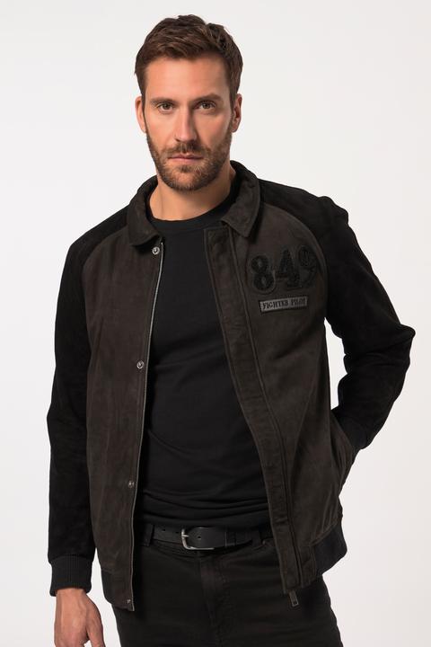 Produktbild JP1880 Lederblouson, Leder, feinstes Lammnappaleder, Hemdkragen, Knopfleiste (4XL)