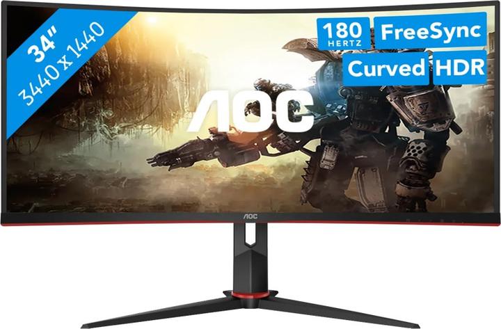 Productafbeelding AOC CU34G2XP/BK (3440 x 1440 pixels, 34")