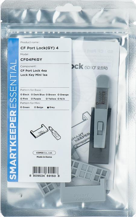 Produktbild Smart Keeper 4 x CF Port Schlösser mit 1 x Mini Typ Schlüssel